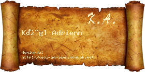 Kégl Adrienn névjegykártya